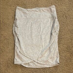 Athleta Gray Ruched Wrap Pencil Skirt